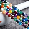 DIY Jewelry 48 pcs Beads Agate Rainbow Round Bead 0.8 cm DIY Necklace Bracelet