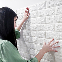 DIY PE Foam 3D Brick Self-adhesive Wall Sticker Baseboard Decor Transportation / Landscape Study Room / Office / Dining Room / Kitchen