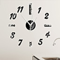 DIY Wall Clock 3D Mirror Surface Sticker Home Office Decor Clock Mirror Stickers Wall Clocks Home Decoration Clocks