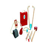 doctor dr. set with wooden stethoscope (3451) sustainably made from rubberwood and non-toxic paints and dyes