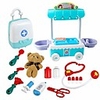 doctor kit surgical car with music, children play house educational role playing game preschool educational toys,  for kids 3 4 year olds (ship from us!!) (blue)