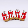 Dog Boots / Shoes Anti-Slip Casual / Daily Color Block For Pets Rubber Red