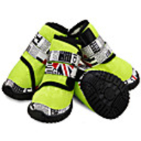 Dog Boots / Shoes Anti-Slip Keep Warm Colorful Color Block For Pets Rubber Black