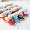 Dog Boots / Shoes Anti-Slip Keep Warm Solid Colored For Pets leatherette Purple
