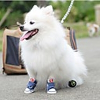 Dog Boots / Shoes Snow Boots Anti-Slip Keep Warm Solid Colored For Pets Fabrics Black