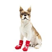 Dog Boots / Shoes Socks Anti-Slip Keep Warm Deer For Pets Cotton Red / White