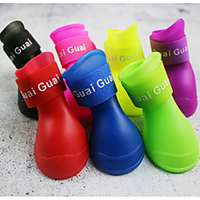 Dog Boots / Shoes Waterproof Solid Colored For Pets PU Leather slip resistant Green / Summer miniinthebox