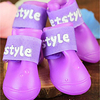 Dog Boots / Shoes Waterproof Solid Colored For Pets Silicone Black miniinthebox