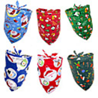 Dog Cat Bandanas Hats Christmas Costume Christmas Santa Claus Santa Claus Classic Cosplay Funny Christmas Party Winter Dog Clothes Puppy Clothes Dog Outfits Adjustable Red Costume for Girl and Boy
