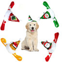 Dog Cat Bandanas Hats Christmas Costume Christmas Santa Claus Santa Claus Classic Cosplay Funny Christmas Party Winter Dog Clothes Puppy Clothes Dog Outfits Adjustable Red Costume for Girl and Boy