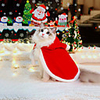 Dog Cat Bandanas Hats Christmas Costume Cloak Santa Claus Santa Claus Classic Cosplay Christmas Party Winter Dog Clothes Puppy Clothes Dog Outfits Adjustable Red Costume for Girl and Boy Dog Fleece
