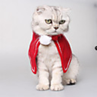 Dog Cat Bandanas Hats Christmas Costume Cloak Santa Claus Santa Claus Classic Cosplay Christmas Party Winter Dog Clothes Puppy Clothes Dog Outfits Adjustable Red Costume for Girl and Boy Dog Fleece