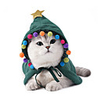 Dog Cat Bandanas Hats Christmas Costume Cloak Stars Santa Claus Santa Claus Classic Cosplay Christmas Party Winter Dog Clothes Puppy Clothes Dog Outfits Adjustable Red Green Costume for Girl and