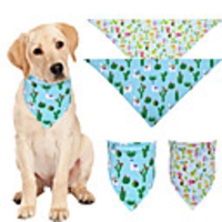 Dog Cat Bandanas Hats Christmas Costume Fruit Santa Claus Classic Cosplay Funny Christmas Party Winter Dog Clothes Puppy Clothes Dog Outfits Adjustable Blue Green Costume for Girl and Boy Dog Fabric