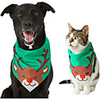 Dog Cat Bandanas Hats Christmas Costume Santa Claus Elk Santa Claus Classic Cosplay Funny Christmas Party Winter Dog Clothes Puppy Clothes Dog Outfits Adjustable Green Costume for Girl and Boy Dog