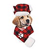 Dog Cat Bandanas Hats Christmas Costume Santa Claus Santa Claus Classic Cosplay Funny Christmas Party Winter Dog Clothes Puppy Clothes Dog Outfits Adjustable Red Costume for Girl and Boy Dog Fabric