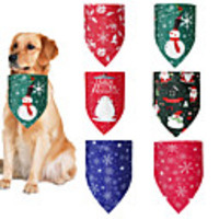 Dog Cat Bandanas Hats Christmas Costume Santa Claus Snowman Gingerbread Men Santa Claus Classic Cosplay Funny Christmas Party Winter Dog Clothes Puppy Clothes Dog Outfits Adjustable Red Costume for