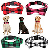 Dog Cat Bandanas Hats Christmas Costume Tie / Bow Tie Plaid / Check Santa Claus Santa Claus Classic Cosplay Funny Christmas Party Winter Dog Clothes Puppy Clothes Dog Outfits Adjustable White Red