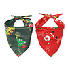 Dog Cat Bandanas Hats Dog Bandana Dog Bibs Scarf Cartoon Floral Botanical Party Cute Christmas Party Dog Clothes Adjustable Costume Fabric L