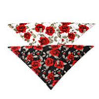 Dog Cat Bandanas Hats Dog Bandana Dog Bibs Scarf Flower Party Cute Wedding Party Dog Clothes Adjustable White Black Costume Cotton