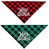 Dog Cat Bandanas Hats Dog Bandana Dog Bibs Scarf Plaid / Check Letter Number Party Cute Christmas Party Dog Clothes Adjustable Costume Fabric L