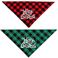 Dog Cat Bandanas Hats Dog Bandana Dog Bibs Scarf Plaid / Check Letter Number Party Cute Christmas Party Dog Clothes Adjustable Costume Fabric L