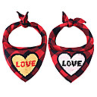 Dog Cat Bandanas Hats Dog Bandana Dog Bibs Scarf Plaid / Check Letter Number Party Cute Wedding Party Dog Clothes Adjustable Costume Cotton L