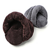 Dog Cat Bed Fabric Pet Mats Pads Solid Colored Warm Soft Folding Brown Gray