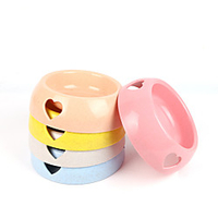 Dog Cat Bowls Water Bottles / Feeding Bowl / Dog Cat Bowls Plastic Durable No-Spill Solid Colored Yellow Blue Pink Bowls Feeding miniinthebox