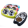 Dog Cat Bowls Water Bottles / Feeding Bowl / Dog Cat Bowls Stainless steel Double-Sided Durable No-Spill Solid Colored Black Blue Pink Bowls Feeding miniinthebox