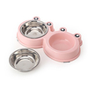 Dog Cat Bowls Water Bottles / Feeding Bowl / Dog Cat Bowls Stainless steel Double-Sided Durable No-Spill Solid Colored Blue Pink Green Bowls Feeding miniinthebox