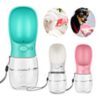 Dog Cat Bowls Water Bottles 0.35 L Travel Casual White Blue Pink Bowls Feeding