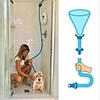 Dog Cat Cleaner Hose Attachment Rinser Sprinkler Shower Bath Accessories Silica Gel Baths Warm Double-Sided Washable Pet Grooming Supplies Blue One-piece Suit