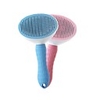 Dog Cat Cleaning Fur Brush Plastic Stainless steel Comb Dog Clean Supply Massage Pet Grooming Supplies Pink Blue 1