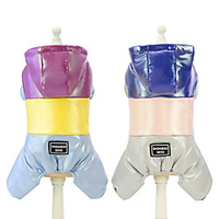 Dog Cat Coat Dog clothes Color Block Adorable Cute Dailywear Casual / Daily Winter Dog Clothes Puppy Clothes Dog Outfits Warm Yellow Pink Costume for Girl and Boy Dog Polyester S M L XL XXL miniinthebox