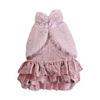 Dog Cat Coat Dress Solid Colored Sweet Style Thick Velvet Casual / Daily Winter Dog Clothes Puppy Clothes Dog Outfits Breathable Light Green Pink Costume for Girl and Boy Dog Cotton XS S M L XL