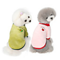 Dog Cat Coat Hoodie Fruit Cute Thick Velvet Casual / Daily Winter Dog Clothes Puppy Clothes Dog Outfits Breathable Purple Pink Orange Costume for Girl and Boy Dog Cotton S M L XL XXL