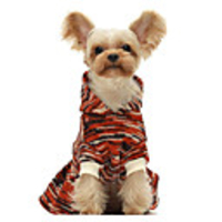 Dog Cat Coat Hoodie Stripes Casual / Sporty Cute Casual / Daily Dog Clothes Breathable Red Costume Cotton XS S M L XL XXL