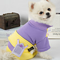 Dog Cat Coat Jacket Geometic Fashion Casual / Daily Winter Dog Clothes Puppy Clothes Dog Outfits Breathable Purple Costume for Girl and Boy Dog Fleece XS S M L XL XXL