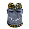 Dog Cat Coat Jacket Plaid Letter Number Classic British Casual / Daily Winter Dog Clothes Puppy Clothes Dog Outfits Breathable Yellow Red Costume for Girl and Boy Dog Cotton XS S M L XL