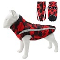 Dog Cat Coat Jacket Solid Colored Casual / Daily Winter Dog Clothes Black / White Red / Green Red Costume Polyester Cotton S M L XL XXL XXXL