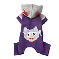 Dog Cat Coat Jumpsuit Animal Funny Casual / Daily Winter Dog Clothes Puppy Clothes Dog Outfits Breathable Purple Costume for Girl and Boy Dog Polyster XS S M L XL
