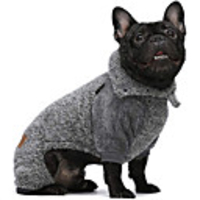 Dog Cat Coat Pajamas Solid Colored Turtleneck Knitted Casual / Daily Winter Dog Clothes Breathable Gray Costume Cotton XS S M L XL XXL