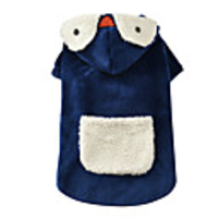 Dog Cat Coat Penguin Funny Casual / Daily Winter Dog Clothes Puppy Clothes Dog Outfits Breathable Blue Costume for Girl and Boy Dog Flannel Fabric XS S M L XL