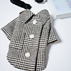 Dog Cat Coat Plaid Classic British Casual / Daily Winter Dog Clothes Puppy Clothes Dog Outfits Breathable Black Costume for Girl and Boy Dog Polyster XS S M L XL XXL