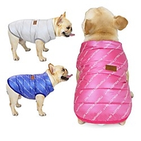 Dog Cat Coat Solid Colored Leisure Cute Dailywear Casual / Daily Winter Dog Clothes Puppy Clothes Dog Outfits Warm Blue Gray Rose Pink Costume for Girl and Boy Dog Cotton S M L XL XXL miniinthebox