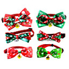 Dog Cat Collar Christmas Dog Collar Tie / Bow Tie Adjustable Flexible Outdoor Santa Claus Snowman Christmas Tree Polyester Golden Retriever Corgi Bulldog Bichon Frise Schnauzer Poodle Green 1pc