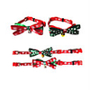 Dog Cat Collar Christmas Dog Collar Tie / Bow Tie Adjustable Flexible Outdoor Santa Claus Snowman Christmas Tree PU Leather Golden Retriever Corgi Bulldog Bichon Frise Schnauzer Poodle Red Green 1pc