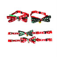 Dog Cat Collar Christmas Dog Collar Tie / Bow Tie Adjustable Flexible Outdoor Santa Claus Snowman Christmas Tree PU Leather Golden Retriever Corgi Bulldog Bichon Frise Schnauzer Poodle Red Green 1pc