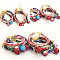 Dog Cat Collar Christmas Dog Collar Tie / Bow Tie With Bell Adjustable Flexible Outdoor Santa Claus Snowman Christmas Tree Nylon Golden Retriever Corgi Bulldog Bichon Frise Schnauzer Poodle White Red